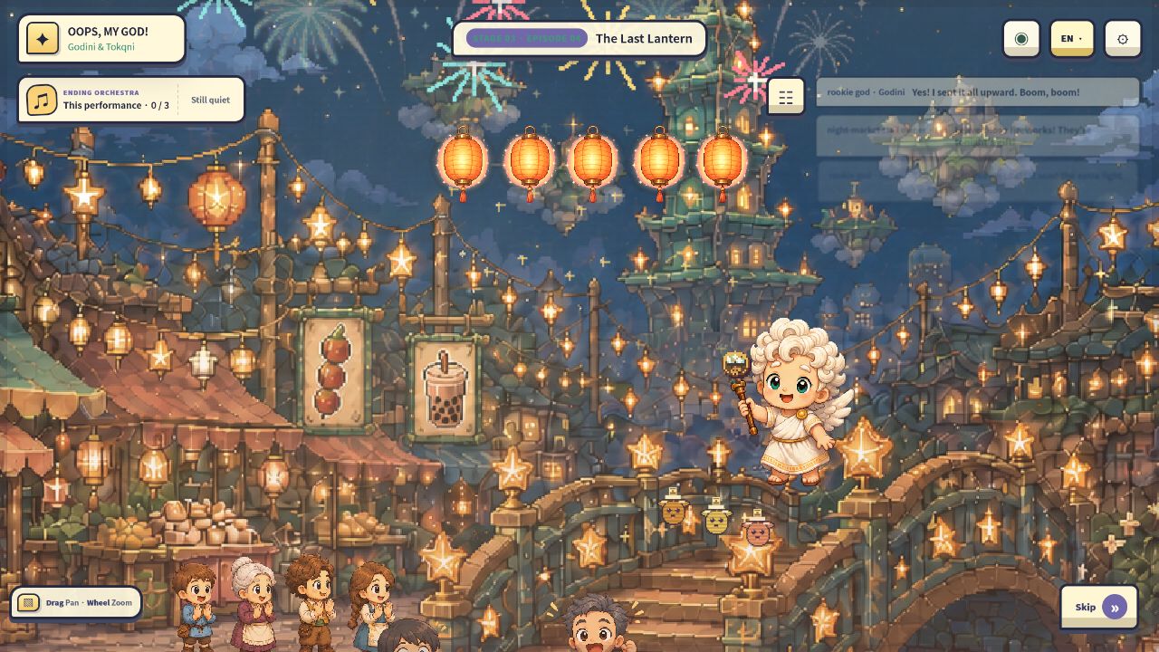 A Taipray miracle filling the nighttime village sky with fireworks